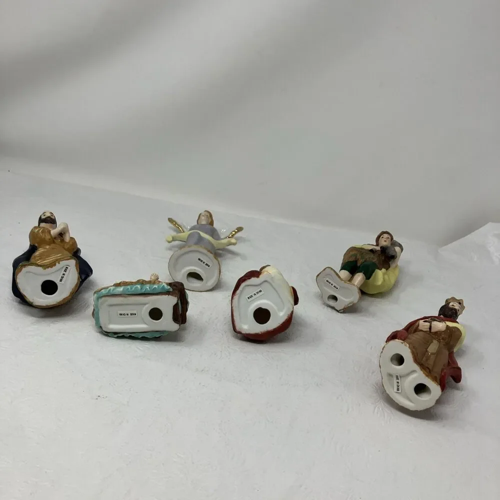 Nativity Figures Mary Joseph Jesus Shepherd Wise Men Angel lot 6 replacement pcs